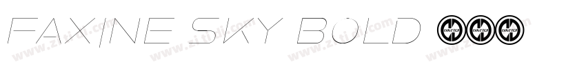 Faxine Sky Bold字体转换